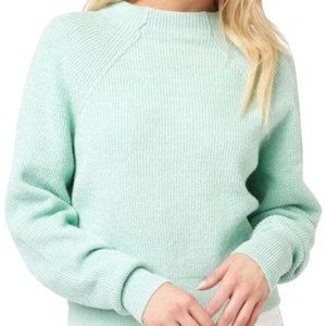 Free People | Too Good Mockneck Mint Green Sweater (Medium)